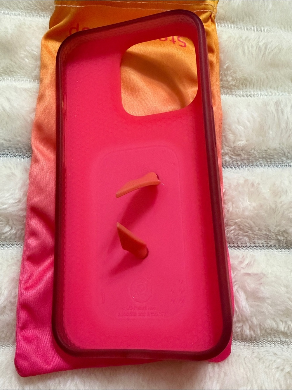 Loopy Case Gradient Pink to Orange Phone Case with Loop Strap - Picture 2 of 5